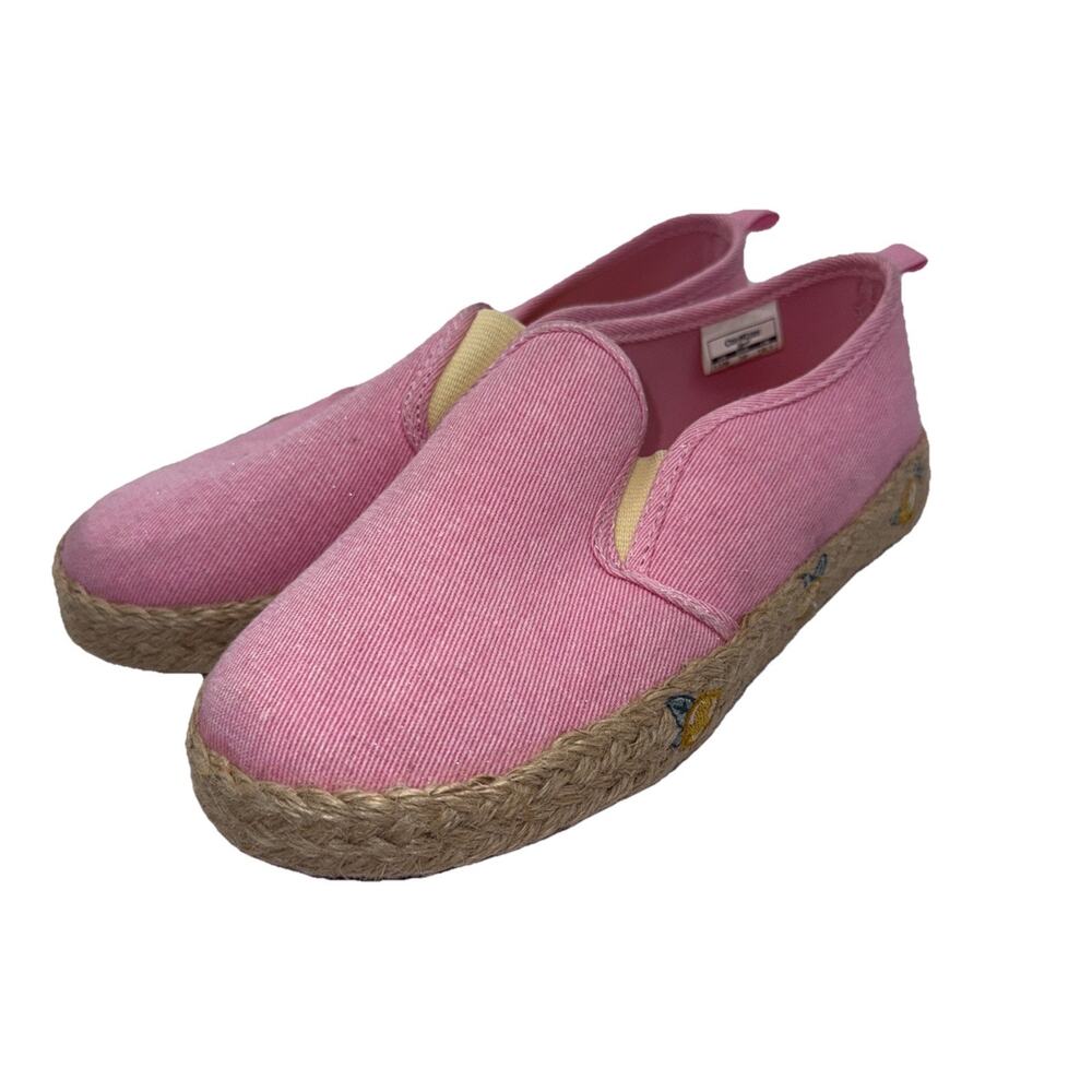 Size 12M - Girls Oshkosh Slip-On Pink Shoes with Lemons